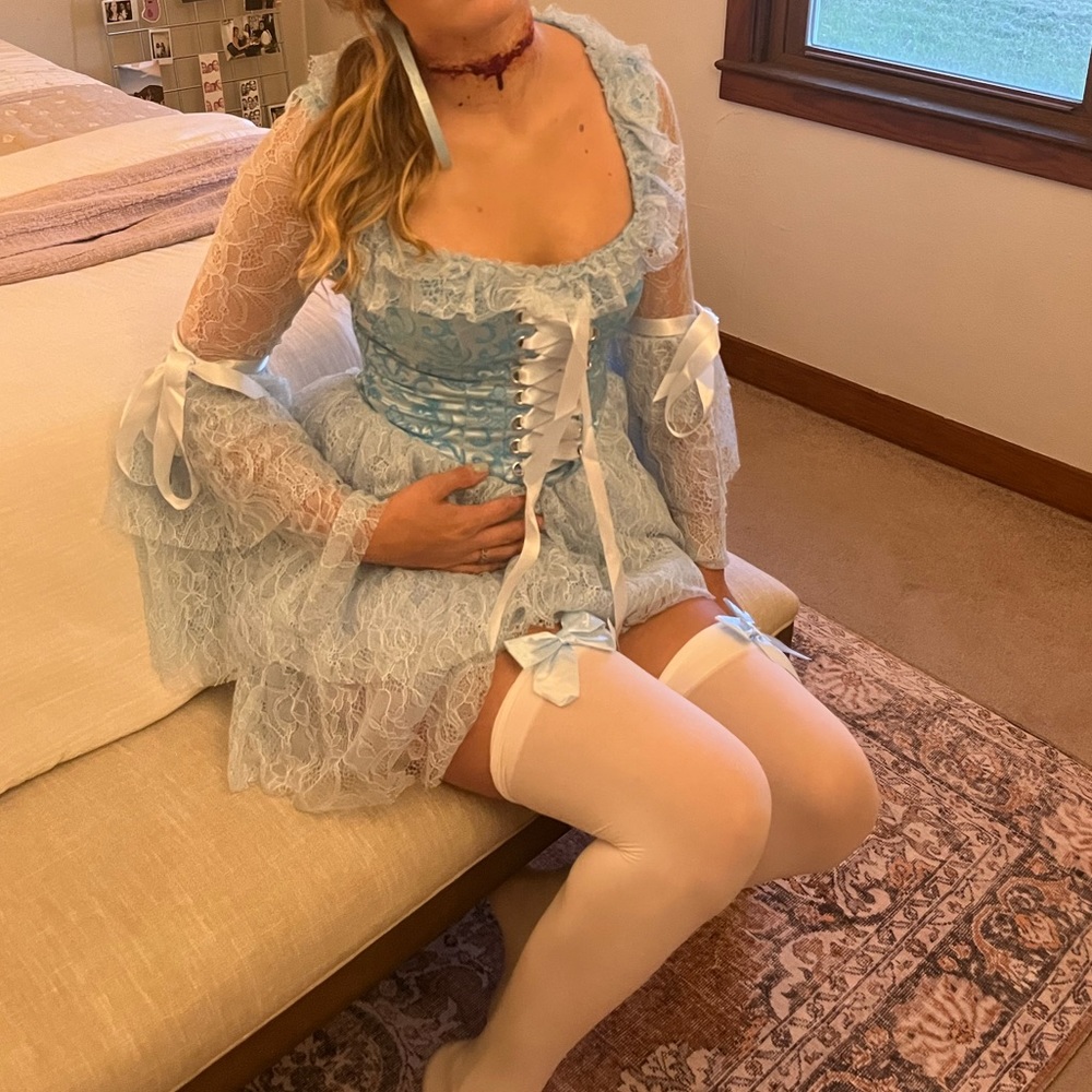 Dolls Kill Blue Dress, 1800s Dress, Marie Antoinette Costume for Halloween